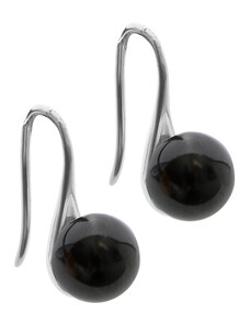 BM Jewellery Náušnice keramické s čiernou perlou S829080