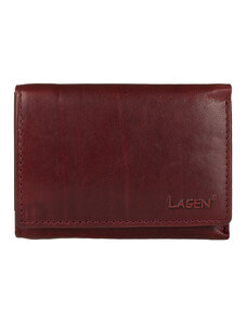 Lagen Dámska kožená peňaženka LM-22521/T vínovo červená