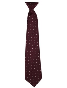 Quentino Vínově červená dětská kravata s bielymi bodkami