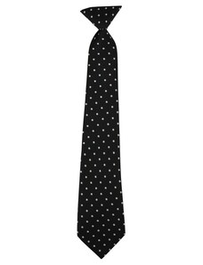 Quentino Čierna dětská kravata s bielymi bodkami