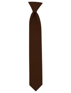 Quentino Hnedá dětská úzká kravata jednobarevná