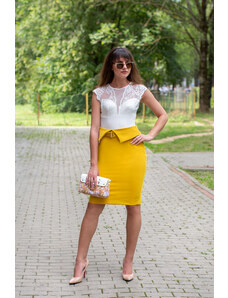 Dámska puzdrová sukňa RINASCIMENTO - farba žltá