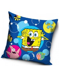 Carbotex Vankúš SpongeBob Happy - modrý - 40 x 40 cm