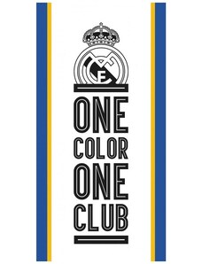 Carbotex Bavlnená futbalová osuška FC REAL MADRID - ONE COLOR ONE CLUB - 100% bavlna - 70 x 140 cm