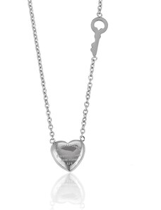 BM Jewellery Dámsky náhrdelník so srdiečkom a kľúčom S887025