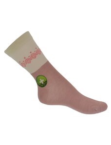 AURA.VIA Ružovo-biele ponožky LINS