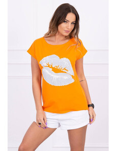 Mondo Italia, s.r.o. Dámske tričko s potlačou pier MI8985 oranžové