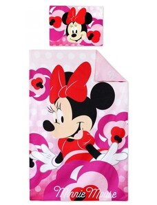 Setino Bavlnené obliečky do detskej postieľky Minnie mouse  (Disney), 90 x 140 cm + 40 x 55 cm