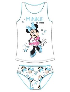 E plus M Dievčenská spodná bielizeň - košieľka a nohavičky Minnie Mouse - biele