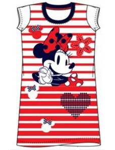 Sun City Dievčenská nočná košeľa Minnie Mouse (Disney) - červená