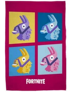 Halantex Fleecová deka Fortnite - motív farebné lamy - originálny licenčný produkt Epic Games - 100 x 150 cm