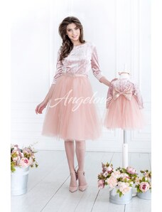 Dress code Velúrové šaty púdrovo ružové