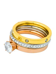 Linda's Jewelry Sada prsteňov Triple Shiny chirurgická oceľ IPR032-54