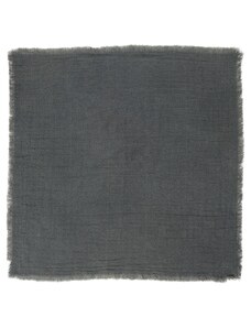 IB LAURSEN Bavlnený obrúsok Double Weaving Dark Grey 40 x 40 cm