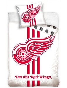 TipTrade (CZ) Hokejové posteľné obliečky NHL Detroit Red Wings - biele - 100% bavlna, perkál - 70 x 90 cm + 140 x 200 cm