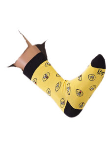 Crazystep Ponožky Smajlík žltý