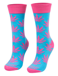 Crazystep Ponožky Marihuana ružová