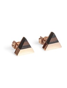 BeWooden Kovové náušnice Rose Earrings Triangle