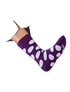 Crazystep Ponožky bodky fialové