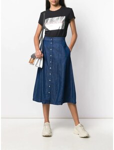 Calvin Klein dámska zapínacie džínsová sukňa Indigo