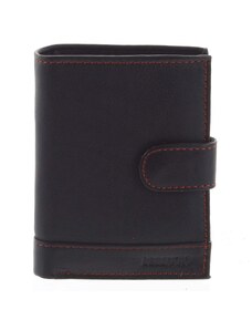 Pánska kožená peňaženka čierno/červená- Bellugio Ernesto čierna