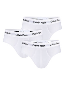 CALVIN KLEIN - 3PACK cotton stretch biele slipy