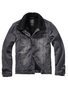 Brandit Sherpa denim bunda s kožušinou, čierna