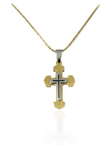 BM Jewellery Náhrdelník krížik z chirurgickej ocele S963090
