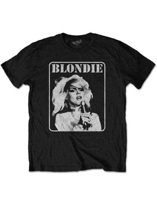RUKA HORE Pánske tričko Blondie Presente Poster Čierna