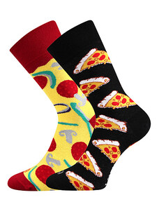 DOBLE farebné ponožky Lonka - PIZZA