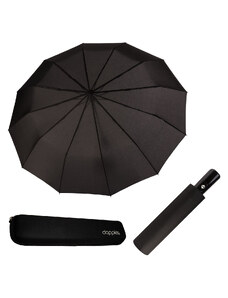 Doppler Magic Fiber Major čierny s puzdrom - pánsky plne-automatický dáždnik