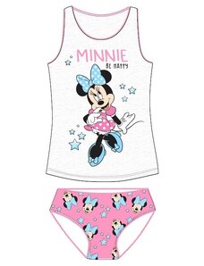 E plus M Dievčenská spodná bielizeň - košieľka a nohavičky Minnie Mouse - sv. šedé