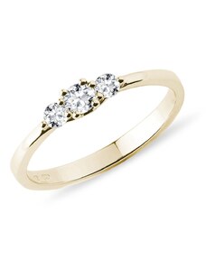 Zlatý diamantový prsteň KLENOTA K0295013