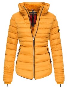 Marikoo Amber dámska zimná bunda s kapucňou, žltá