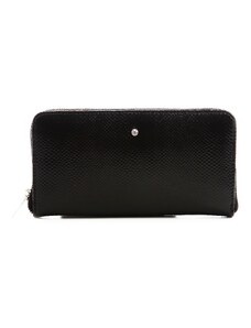 Luxusná kožená peňaženkla s ozdobou čierna Wojewodzic 3PD6