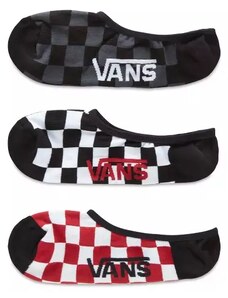 Ponožky Vans Classic Super No Show 3P red-white check