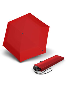 Knirps AS.050 Slim Small Manual - dámsky skladací plochý dáždnik červená
