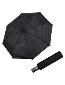 Doppler Magic Fiber Flipback - pánsky plne-automatický dáždnik širšie šedý prúžok