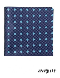 Modrá štruktúrovaná vreckovka so svetlou bodkou Avantgard 583-1330