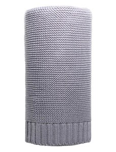 Bambusová pletená deka NEW BABY 100x80 cm sivá