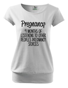 TEHOTENSKÉ TRIČKO tehotenstve - 9 mesiacov počúvanie ostatných ľudí a ich príbehov z tehotenstva