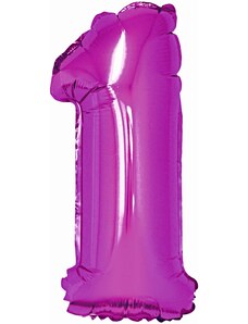 Godan Fóliový balón číslo 1 malý - fialová - 35 cm