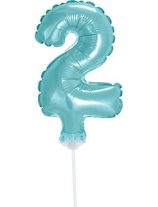 Godan Fóliový balón na tortu číslo 2 - modrá - 13 cm