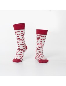 FASARDI Cream men's socks with pattern