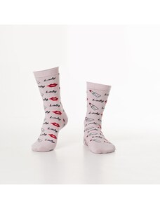 FASARDI Women's light pink socks on the lips