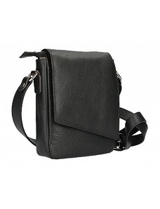 Borse Leather Italy Pánska taška Etela kožená - čierna čierna