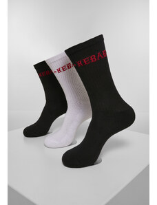 MT Accessoires Kebab Socks 3-Pack Black/White