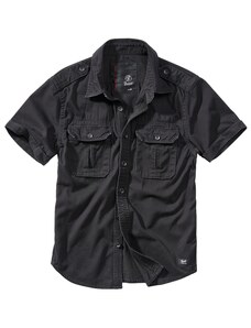 Brandit Vintage pánska košeľa s krátkym rukávom 1/2, čierna
