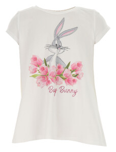 Monnalisa Dětské tričko pro dívky Ve výprodeji v Outletu, Bílá, Bavlna, 2024, 5Y 6Y