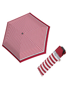 Doppler Mini Slim Carbonsteel DELIGHT - dámsky plochý skladací dáždnik červená